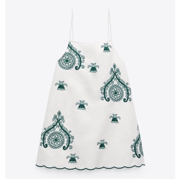 Zara Embroidered Mini Dress - Picture 5 of 16